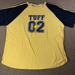 Vintage 2002 Women’s Tweety TUFF Shirt Sleeve Baseball T-shirt Yellow 2XL